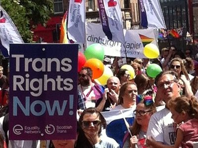 Trans rights now – Pride protest