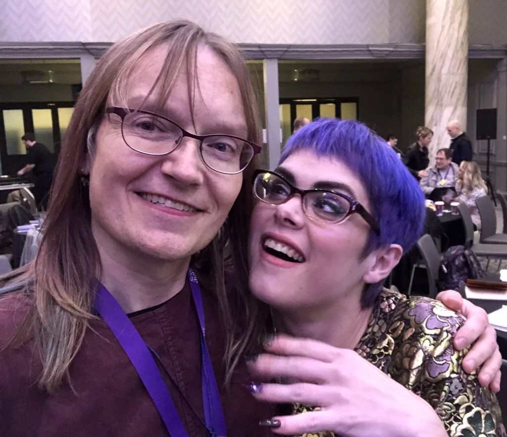Anna and Sara at the Scottish Autism conference